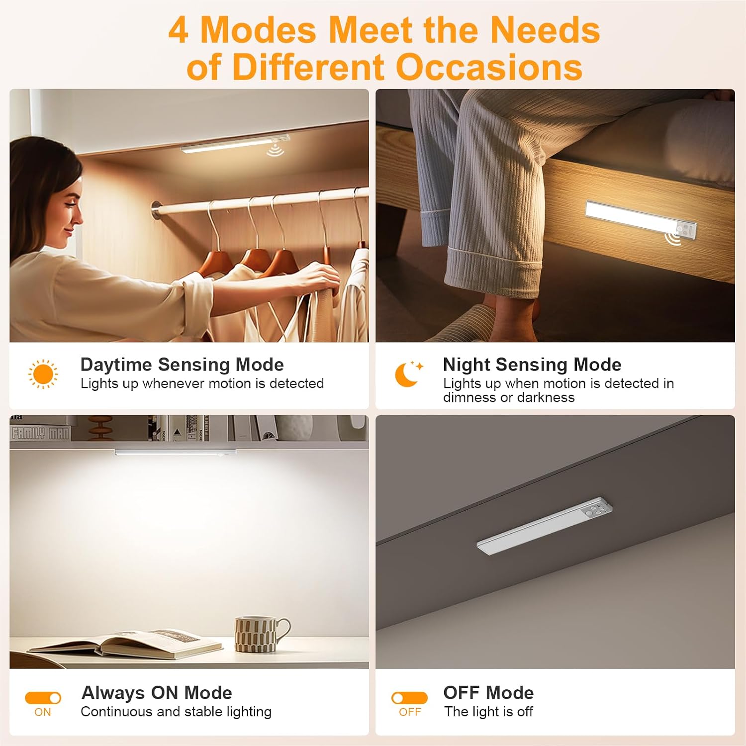 Gritin 10.2inch Under Cabinet Lighting Rechargeable 2 Pack - Image 6